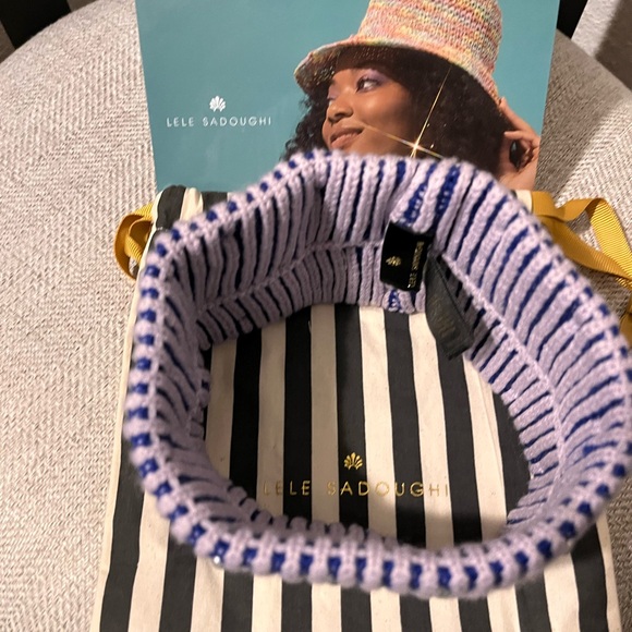 ❌ON SALE❌LELE SADOUGHI NWOT SUNDAY STRIPE EMBELLISHED STRIPE RIBBED EAR WARMER - Picture 5 of 8